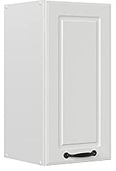 Vicco Hängeschrank R-Line, hängender Küchenschrank, Weiß Landhaus/Weiß, 30 cm