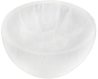 CrystalAge Cuenco de repuesto de selenita, 6 cm