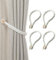 Magnetische Vorhang Raffhalter,Gardinen Raffhalter Halter Vorhangbinder für Zuhause, Büro, Hotel Fenster Dekoration (4 Stück Weiß 01)