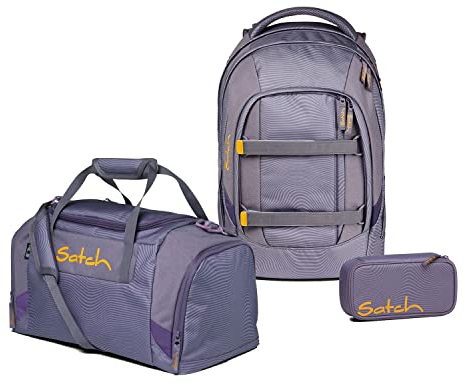 Satch Pack Schulrucksack Set 3tlg. mit Sporttasche und Schlamperbox (Mesmerize)
