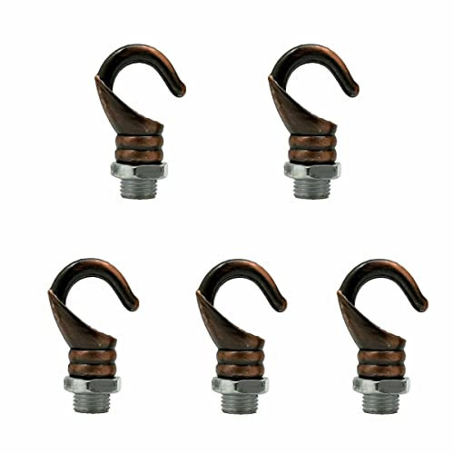 LEDSone Mini ganchos de techo con diseño de hebilla de seguridad, tallado antiguo, 5 uds., tornillo y tuerca QHanger M10