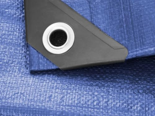 Mugar-Toldo/Lona Azul de Polietileno de 90g/m2 Impermeable, para Camping, protección de vehículos, Muebles de jardín, leña, Obras y Otros usos. (3x5m)