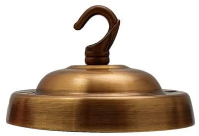 LEDSone Ceiling Hook Plate Vintage Metal 10.5 cm Antique Single Out Side Fitting with Accessories for Chandliers Pendant Lights Wall Lamps Hanging Lights Planters Decorations