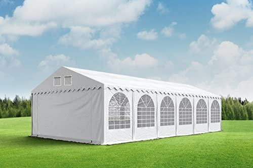 UK Tents 6m x 12m professional Marquee. White PVC approx. 550g/m² Includes: Gable ends, beautifully designed windows, Steel frame and ground bars