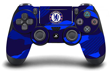 Head Case Designs Offizielle Chelsea Football Club Camouflage Kunst Vinyl Haut Gaming Aufkleber Abziehbild Abdeckung kompatibel mit Sony Playstation 4 PS4 DualShock 4 Controller