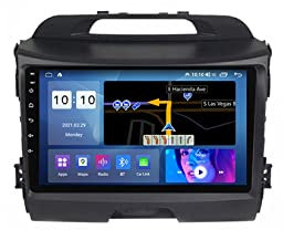 Double Din Car Stereo 9 Inch HD Touch Screen Bluetooth Car For KIA Sportage 2010-2015 Plug And Play Android 10 Bluetooth Car Stereo Support Subwoofer/Mirror Link/Reverse Camera