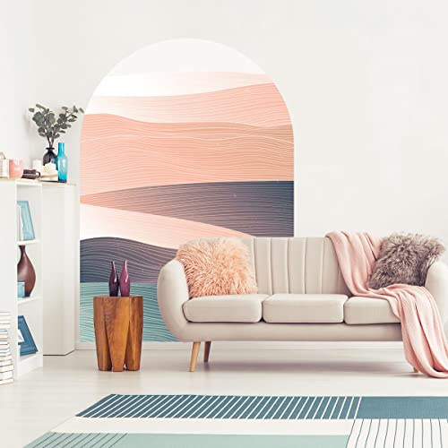 Ambiance Sticker Vliestapete Riesenfresken Vorgekleistert -Tramonto-Bogen - Dekoratives Etikett | H170 x L120 cm