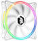 EMPIRE GAMING -Ventilateur de Boîtier PC Gamer 1x120MM -Flux d’air élevé -RGB Adressable LED PWM 3 pins 5 Volts Dual Loop -Silencieux -Refroidissement 12CM - Blanc