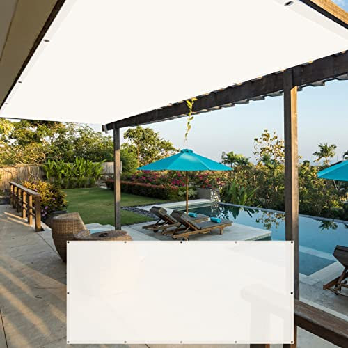 Sonnensegel Schattentuch 2x3.4M wetterbeständig Quadratisch Balkon Outdoor Sunsegel 98% UV Schutz Leinen 100% Reißfestes inkl Befestigungsseile, Beige