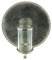 Wandkerzenhalter Noble, rund, Aluminiumguss Maße: Breite 32 cm, Höhe 36 cm, Tiefe 16 cm, Glaszylinder Ø 8 x 15 cm, passend für Kerzen max. Ø 8 cm, ohne Kerze