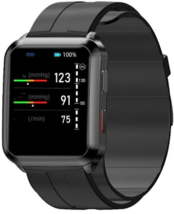 INF Smart Watch with Blood Oxygen and Blood Pressure Monitor, black