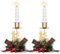Sziqiqi Kerzenhalter Kerzenständer für Weihnachten Tischdeko, Hirsch Kerzenständer Stabkerzen Gold Metall, Stabkerzenhalter Kerzenleuchter Moderne Mittelstücke Dekoration für Mantel Kamin, 2 Stück