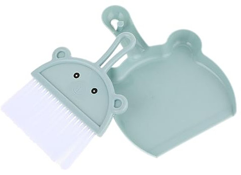 Amabro Set di scopa piccola, mini paletta con spazzola, paletta a mano, spazzola da tavolo, graziosa scopa per spazzare briciole da tavolo, per casa, scrivania, divano, cucina, tastiera, spazzare