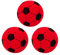 Kyto Softball 20cm Schaumstoff Ball | Fußball für Outdoor und Indoor | geeignet für Kinder ab 36 Monaten (3 Bälle, rot)
