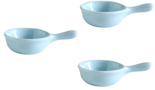 LIFKOME 3pcs Mini Ketchup Bowl Flavor Dish Dipping Sauce Bowls Sauce Dishes for Dipping Olive Oil Dipping Sauce Cup Soy Sauce Bowl Pinch Bowls Seasonings Vinegar Dish Small Plate Ceramics
