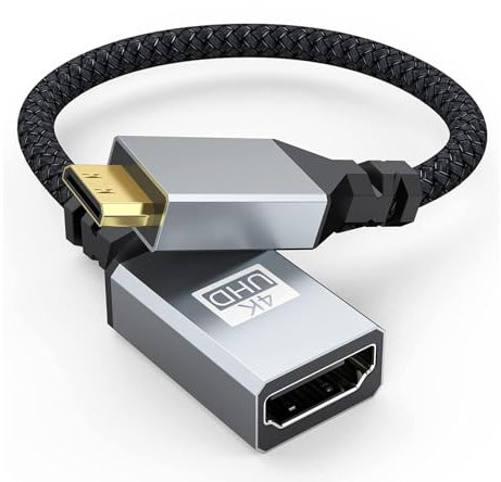 VIEVRE 4K Mini HDMI auf HDMI Kabel 60Hz HDR 3D 18Gbps für Tablet, HDTV, Projektor, DSLR, Grafikkarte (23CM)