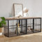 Lyromix 86.62''Dog Crate Furniture Large Breed TV Stand with Double Rooms,Wooden Dog Kennel Dog Crate End Table with Removable Divider for Large Medium Dogs, Can Use Separately, Brown