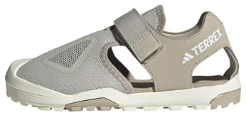 adidas Unisex Kinder Terrex Captain Toey 2.0 Sandals, putty grey/wonder beige/off white, 32 EU