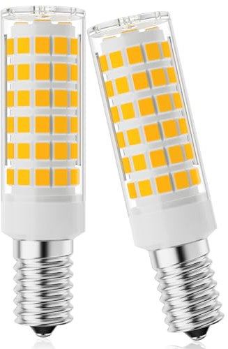 VIIVUU E14 LED Glühbirne Warmweiß 7W-Leuchtmittel, 40W Halogen Ersatz, 3000K Birne für Dunstabzugshauben, Kühlschrank, Nähmaschine - 2 Stück