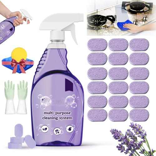 Cleanlix Cleaner, Cleanlix Cleaning Spray, Cleanlix Cleaner for Instant Stain Removal, Cleanlix Multi Purpose Cleaning, Cleanlix Cleaning Spray with Concentrated Cleaning Tablets (18pcs)