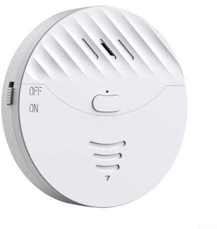 Alarma inteligente con sensor de vibración y rotura de cristales para ventanas con WiFi para controlar el estado de todas las puertas y ventanas, 74 x 74 x 13 mm (blanco)