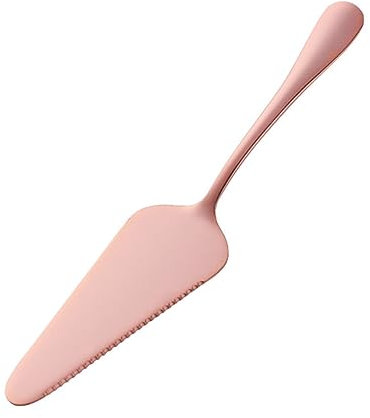 MOLUCKFU Edelstahl Tortenheber Mit Wellenschliff Backschaufel Für Kuchen Und Pizza Ergonomisch Langlebig Rostfrei Spiegelpoliert Praktisches Küchenwerkzeug in Roségold Vielseitig Einsetzbar