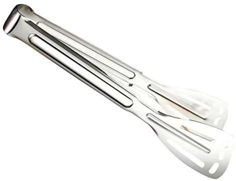 GRIRIW Edelstahl Grillzange 304 Für Steak Und BBQ Hitzebeständige Küchenzange Lebensmittelzange Für Grillen Und Kochen Kompakte Größe Ideal Für Outdoor Aktivitäten Und BBQ Zubehör