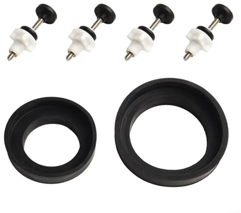 VRTYVEYBB Stainless Steel Bolt Hardware Kit, Cistern Coupling Bolts, Nuts, Seal Gaskets for 2 and 3 Flush Valves, Leak-Proof Rubber Washers, Easy Installation for Most Toilet Models
