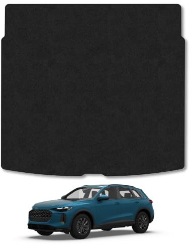 Audi Q5 (2025+) Carpet Boot Mat | Black Edge Trim Tailored Fit Boot Liner Full Coverage Protection Accessories Easy Clean Anti Slip Made in the UK