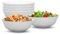 UNIQUE HOME LIVING 500ml Salad Bowl, White Opal Glass Serving Bowls Set of 6, Ideal for Salad, Snacks, Fruit, Cereal Bowl Server, Reusable & Sturdy, Microwave and Dishwasher Safe