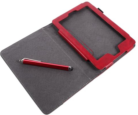 LRXIYODE Generation Schutzcover aus Kunstleder Kratzfeste E Reader Hülle mit Präzisen Ausschnitten Flip Case Design Kompatibel mit Kindle Rotschwarz Langlebiger Ebook Zufällige Farbe