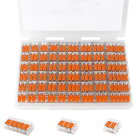 CILIA Verbindungsklemmen Set mit Hebel (54 Stück) – Kompakte Dosenklemmen Sortiment 2, 3, 5-polig – Wiederverwendbare Elektrische Kabelverbinder für alle Leiterarten (0,2-4 mm²)