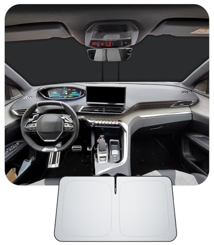 [Upgrade] CDEFG Compatible con Peugeot 3008 2016-2023 2024 Parasol Cubiertas Parasol Parabrisas Delantero Parabrisas Auto Parasol Accesorios