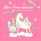 Mein Freundebuch Einhorn Zuckerschnee: Süßes Freundebuch für die Schule, Kindergarten und Freunde | Ideal als Geschenk für Mädchen