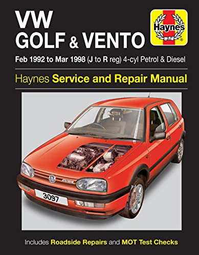 VW Golf & Vento Petrol & Diesel (Feb 92 - Mar 98) J To R