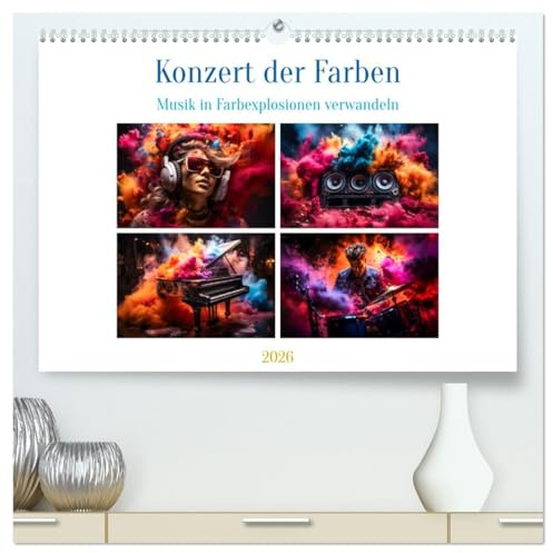 Konzert der Farben (hochwertiger Premium Wandkalender 2026 DIN A2 quer), Kunstdruck in Hochglanz: Ein Konzert der Farben ist eine einzigartige ... Klang und Farbe entführt. (CALVENDO Kunst)