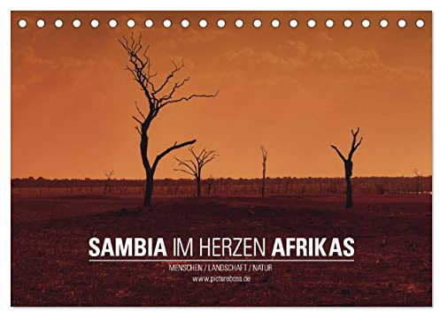 SAMBIA IM HERZEN AFRIKAS (Tischkalender 2026 DIN A5 quer), CALVENDO Monatskalender: Eine Reise durch das wilde Sambia (CALVENDO Natur)
