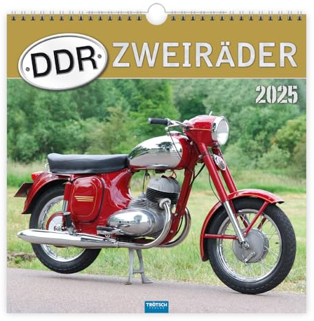 Trötsch Technikkalender DDR-Zweiräder 2025: Wandkalender Technikkalender