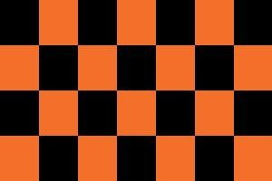 Flagge Fahne Karo schwarz / orange 90x150cm