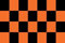 Flagge Fahne Karo schwarz / orange 90x150cm