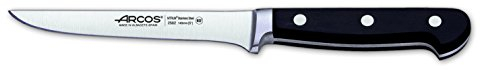 Arcos Serie Clasica - Cuchillo Deshuesador - Hoja de Acero Inoxidable Forjado NITRUM 140 mm - Mango de Polioximetileno (POM) Color Negro