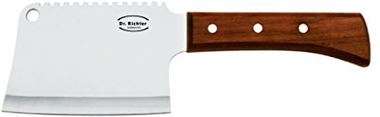 Chinesisches Hackmesser (Langer Griff) - Qualitätsprodukt von Dr. Richter (Klingenlänge: 13 cm, Edelstahl)