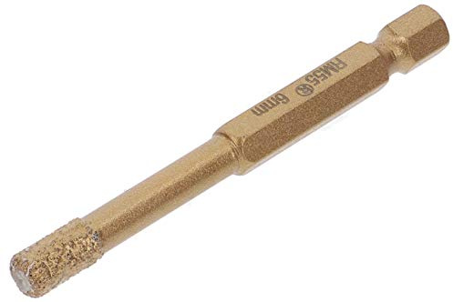 PRODIAMANT Profi Fliesenbohrer Fliese 6 mm x 6Kant Bit Aufnahme Diamantbohrer Winkelschleifer für trockenbohren in Feinsteinzeug, Wandfliesen und Naturstein