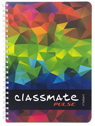 Classmate Soft Cover 6 Subject Spiral Binding Notebook, Single Line, 300 Pages