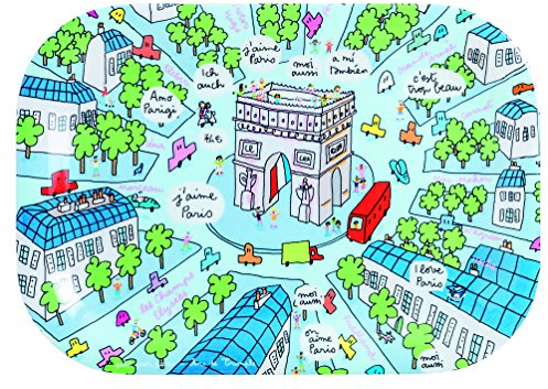 Les Terrasses Parisiennes SB972G Kleines Tablett Arc de Triomphe