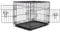 KCT Small Dog Crate with Removeable Plastic Tray Metal Puppy Pet Cage– Folding Training Pet Pen with 2 Doors