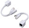 kwmobile Set de 2 Cables Passive Power Over Ethernet - Inyector PoE y Cable de Red Splitter - Adaptador Divisor de Red teléfono y cámara IP Blanco