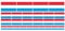 INDIGOS UG - Mini Aufkleber Set - Pack glatt - 4x 51x31mm+ 12x 33x20mm + 10x 20x12mm - Luxemburg - Flagge - Banner - Standarte fürs Auto, Büro, zu Hause und die Schule - Set of 26 - für Auto, Laptop
