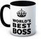 Tazza da caffè in ceramica divertente con scritta World's Best Boss