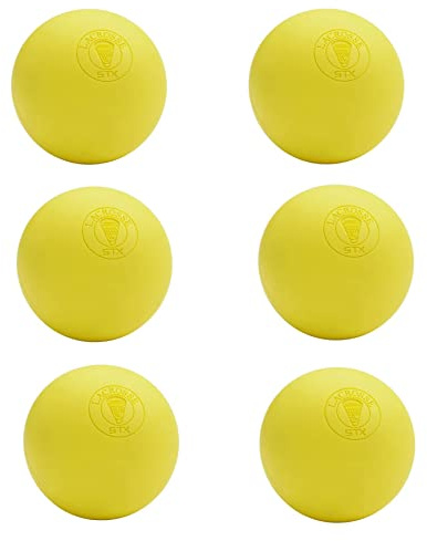 STX Lacrosse Officielle Balles de Crosse Jaune – Lot de 6